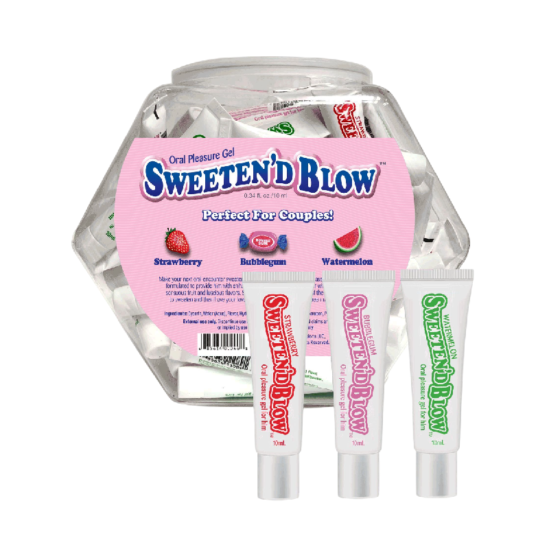 Sweeten’d Blow Oral Pleasure Gel – 3 flavor 66ct Fishbowl