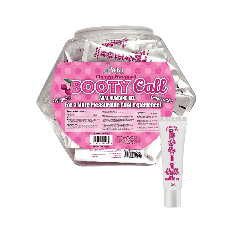 Booty Call Anal Numbing Gel – 65ct Fishbowl Cherry