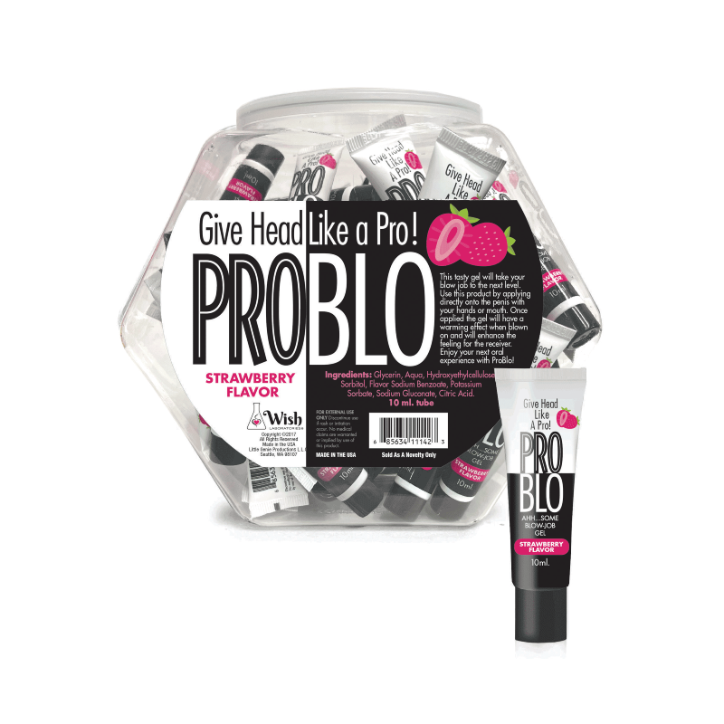 Pro Blow Pleasure Gel – 65ct Fishbowl Strawberry